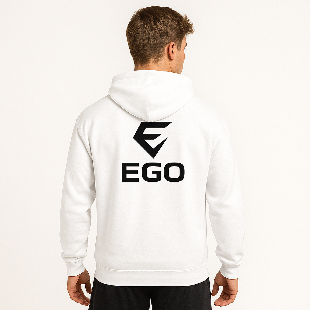 Sweat à capuche blanc EGO