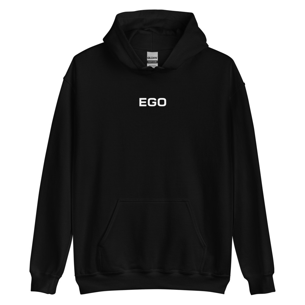 Sweat à capuche noir EGO